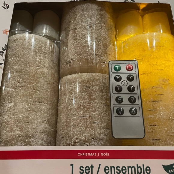 LED Shimmer Pillar/Votive Set - Picture 2 of 7